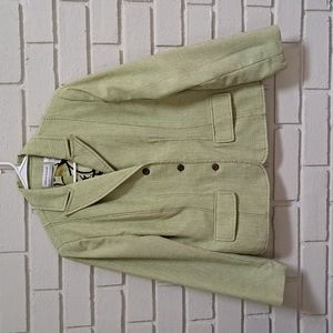 Alfred Dunner Green Lined BlazerJacket. Size 12P NWOT